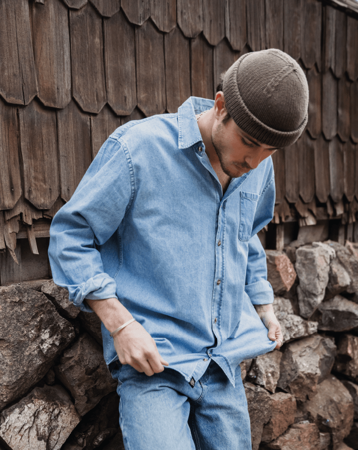 CAMISA JEANS MANGA LARGA