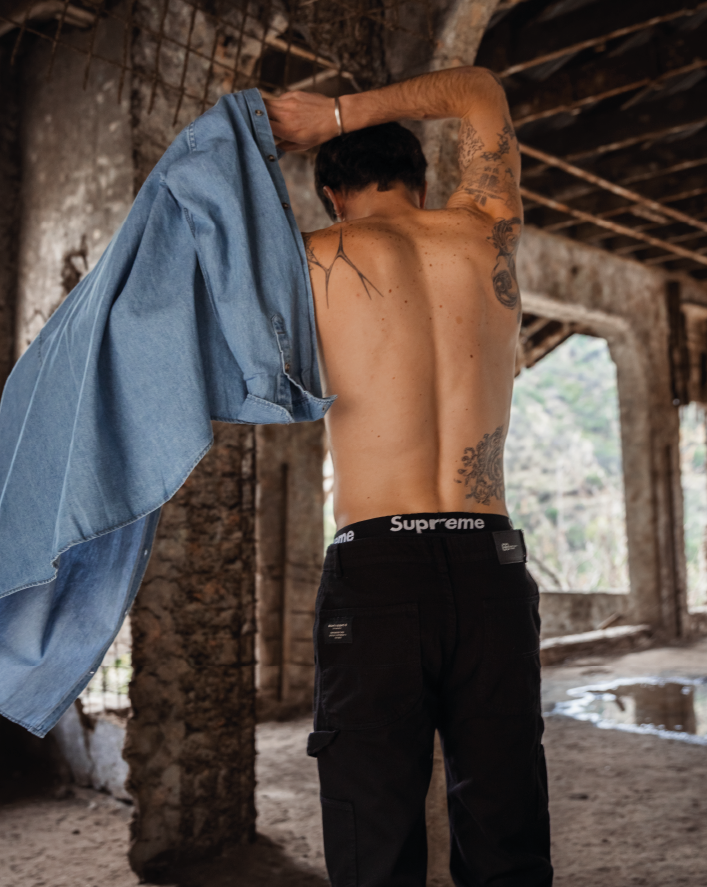 PANTALON CARGO NEGRO