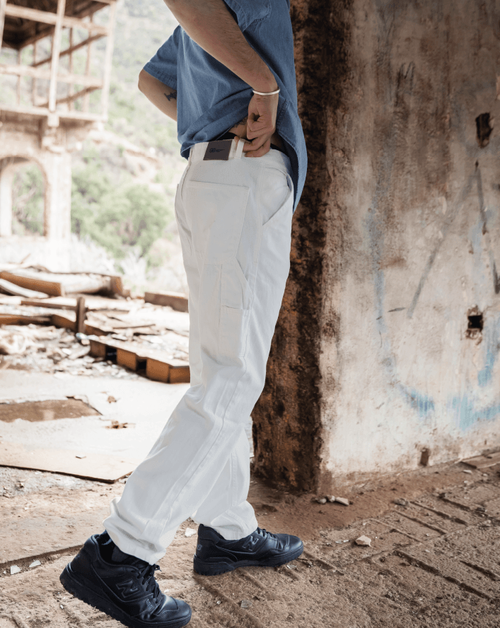 PANTALON CARGO BLANCO