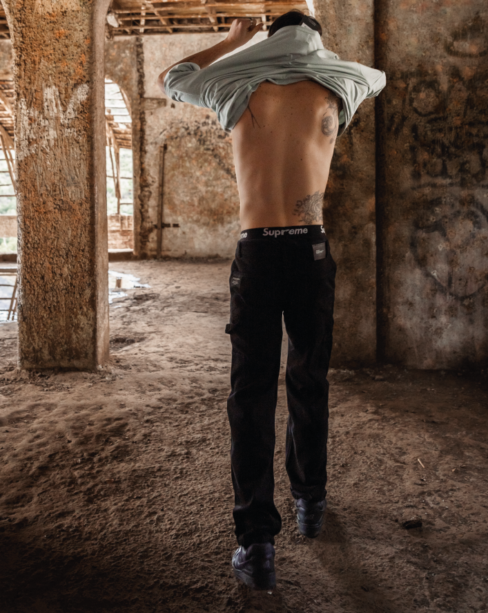 PANTALON CARGO NEGRO