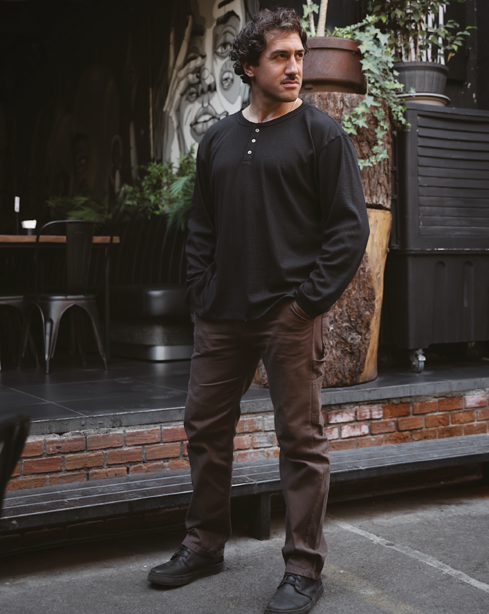 POLERA BASICA MANGA LARGA NEGRA